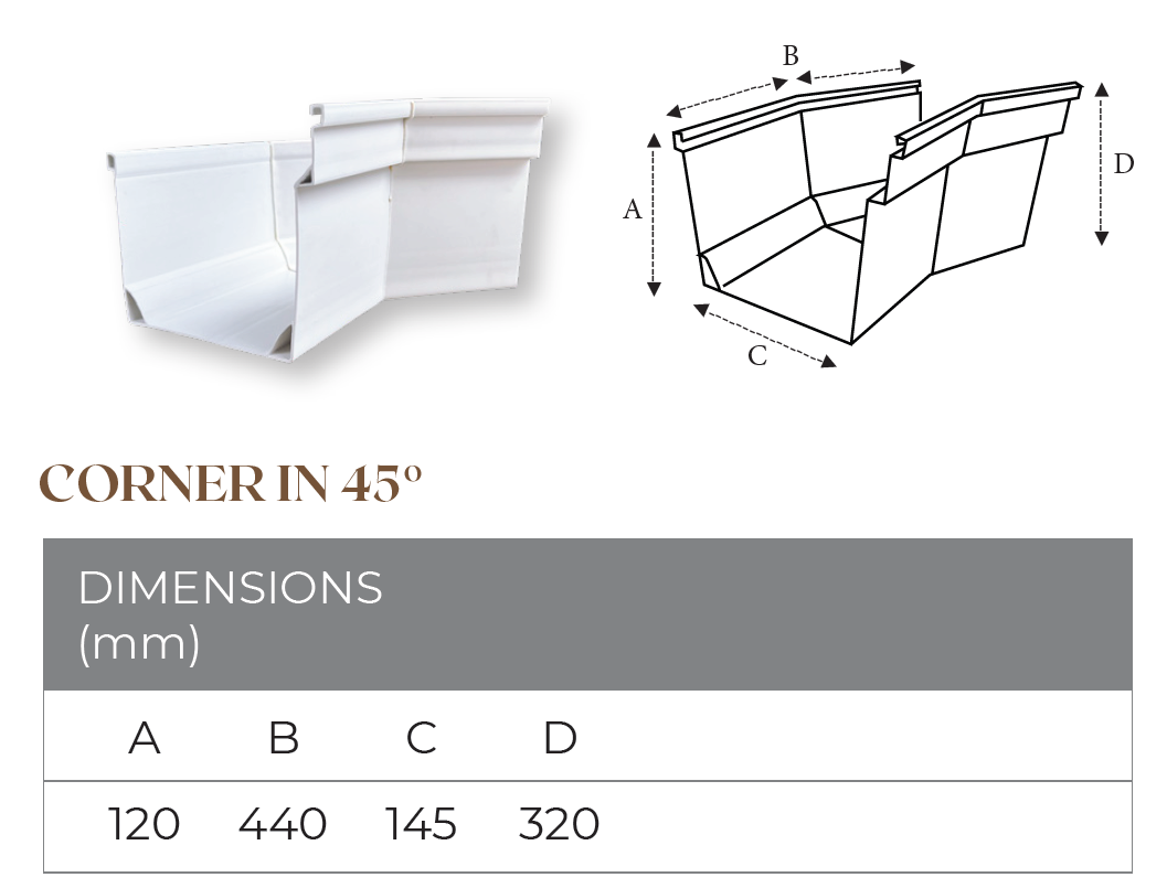 Corner (In) 45°